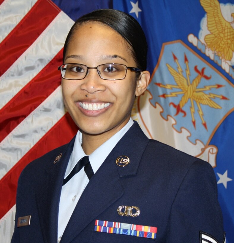 Sheppard Air Force Base Airman Leadership School photo for Senior Airman Tiffany Degracia, 80th Operations Support Squadron. Degracia was named Class 14-1's Academic Achievement Award winner during ALS graduation Nov. 7, 2013. (U.S. Air Force courtesy photo)