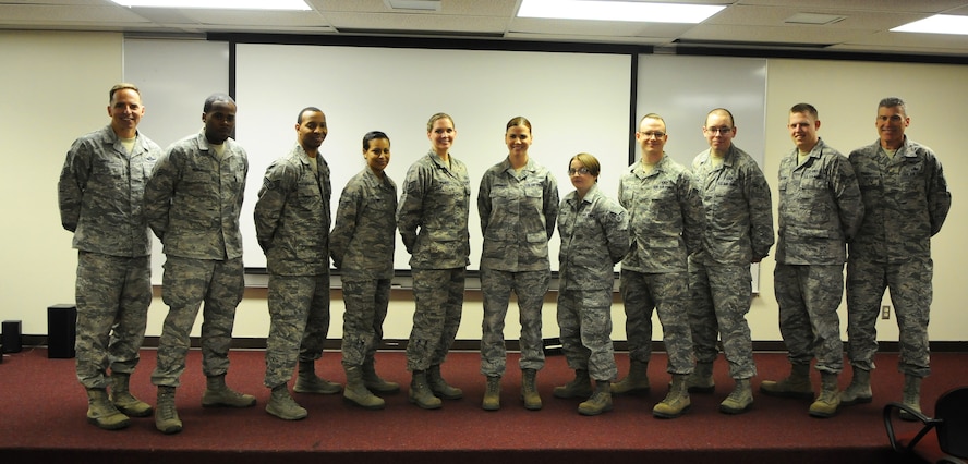 The 5th Operations Support Squadron’s Host Aviation Resource Management Office and Wing Scheduling office combined with the 23rd and 69th Bomb Squadron Aviation Resource Management offices relocate to the Alert Facility as Alert Force Controllers during all nuclear exercises and generations. Their Team beds down all aircrew and maintenance personnel from both the 2nd and 5th Bomb Wings while maintaining control and accountability of aircrew members in Alert status.  Alert Controllers closely coordinate and monitor aircrew movements in conjunction with the Nuclear Operations Center Chief located within the Pride Building.  The two teams work together to maintain constant situational awareness of the combined 2nd and 5th Bomb Wing Nuclear Alert Force in Support of all local, MAJCOM, and COCOM exercises, generations and inspections. (Photo Courtesy of the Command Chief’s Office)