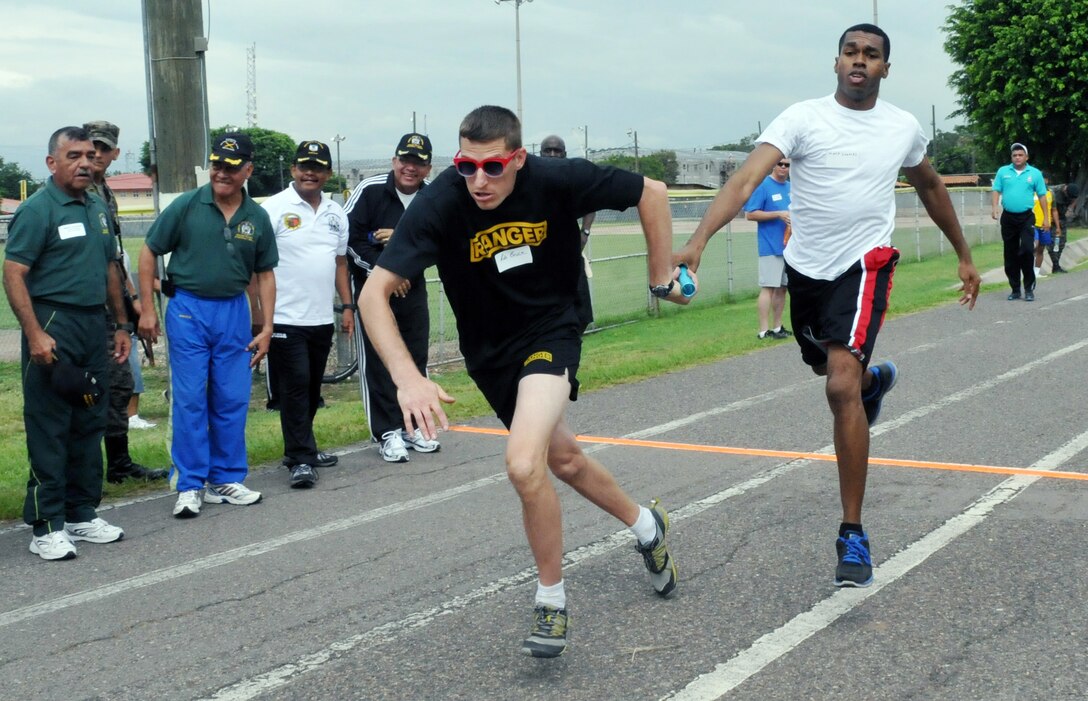 Members of Joint Task Force-Bravo competed against Honduran military members in a variety of sporting events during "Camaraderie Day" at Soto Cano Air Base, Honduras, Nov. 7, 2013.  The day was designed to celebrate the partnership between the armed forces of the two nations through friendly competition.  (Photo by Ana Fonseca)