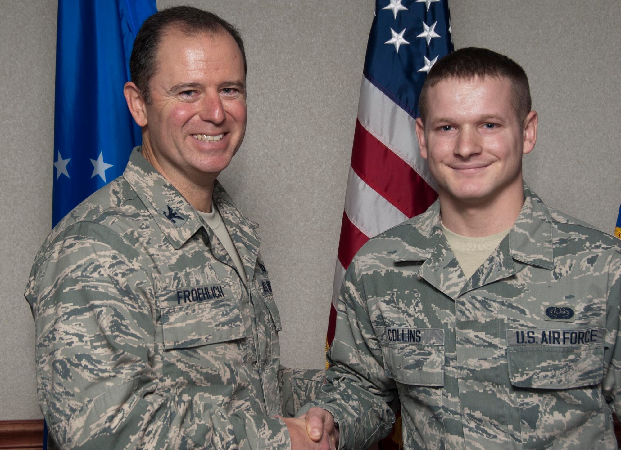 Airman 1st Class Justin Collins, 82nd Training Wing country liason, has been selected as the commander's wingman of choice. He was chosen based on his professionalism and work ethic. (U.S. Air Force photo by Airman 1st Class Jelani Gibson) 