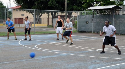 Members of Joint Task Force-Bravo competed against Honduran military members in a variety of sporting events during "Camaraderie Day" at Soto Cano Air Base, Honduras, Nov. 7, 2013.  The day was designed to celebrate the partnership between the armed forces of the two nations through friendly competition.  (U.S. Air Force photo by Capt. Zach Anderson)