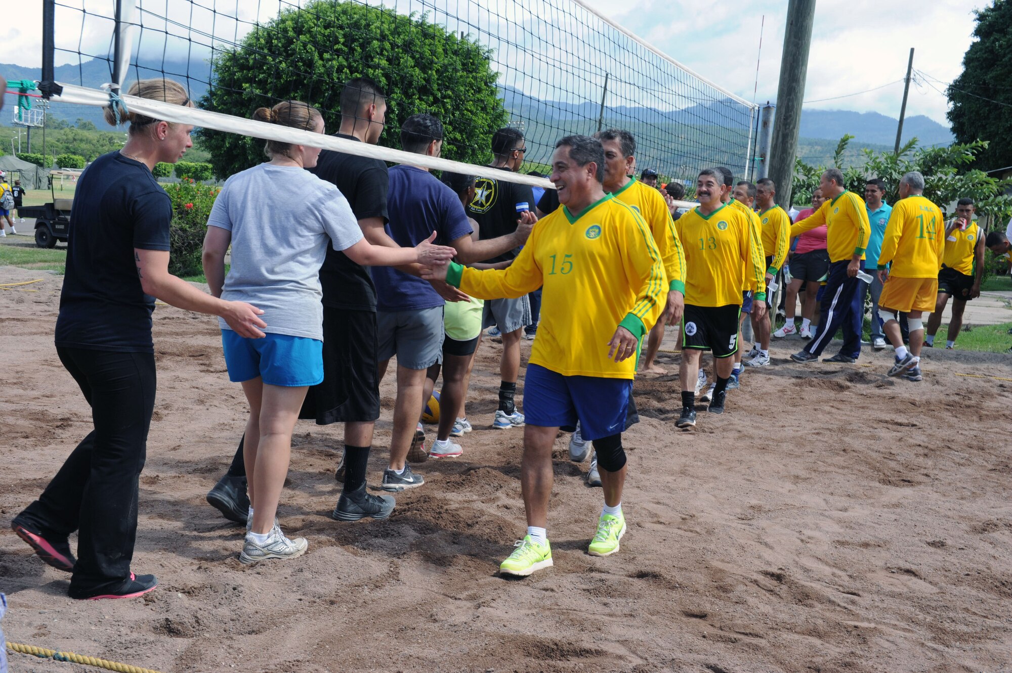 Members of Joint Task Force-Bravo competed against Honduran military members in a variety of sporting events during "Camaraderie Day" at Soto Cano Air Base, Honduras, Nov. 7, 2013.  The day was designed to celebrate the partnership between the armed forces of the two nations through friendly competition.  (Photo by Martin Chahin)