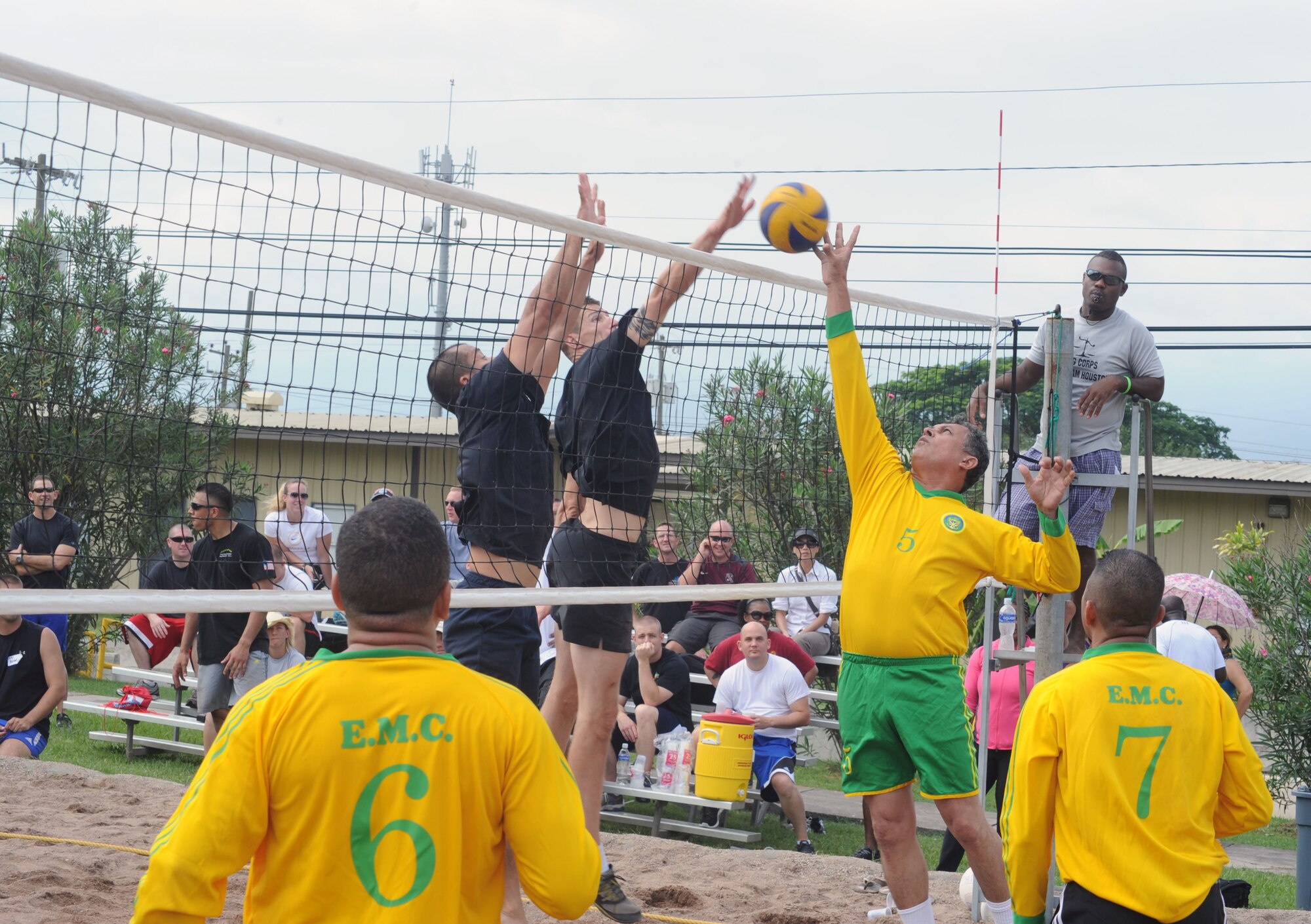 Members of Joint Task Force-Bravo competed against Honduran military members in a variety of sporting events during "Camaraderie Day" at Soto Cano Air Base, Honduras, Nov. 7, 2013.  The day was designed to celebrate the partnership between the armed forces of the two nations through friendly competition.  (Photo by Martin Chahin)