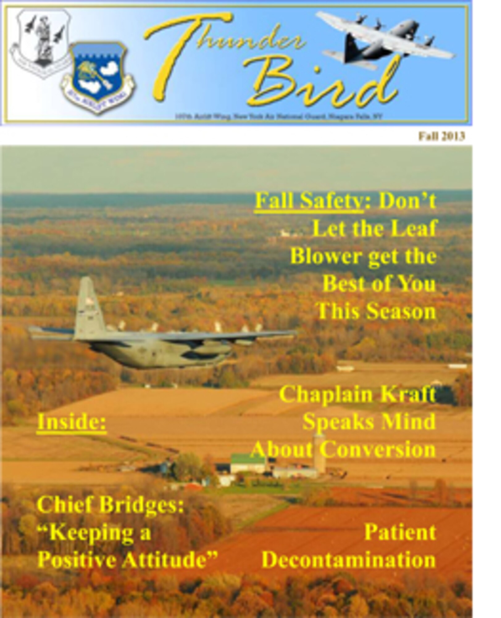 The ThunderBird is a quarterly edition. It will be published in March, June, September, and December (spring, summer, fall and winter issues). (Air Force Graphic/Tech. Sgt. Brandy Fowler)