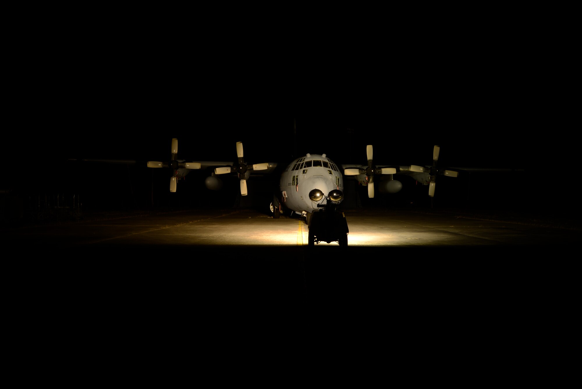 Two C-130H aircraft will take part in an unique mission at Robins in the next several months, which will benefit the Afghan Air Force. One of the aircraft suffered major structural damage to its nose as a result of a hard landing. Once repaired at Robins, it will be one of two C-130s that will be delivered to Afghanistan in 2014. A second parked C-130H is being used as a donor aircraft to aid with repairs to the first aircraft’s damaged nose, according to Jim Russell, 560th Aircraft Maintenance Squadron director. In an Oct. 25 “Robins Rev-Up” article, Russell said the nose swap “will be a huge structural undertaking that will require tremendous teamwork between C-130 maintainers and system program office engineers.” This upcoming nose repair will be an unscheduled depot level maintenance action, which will also require a corrosive prevention compound application, marking of Afghan symbols and a minor inspection to ensure air worthiness. (U.S. Air Force photo by Ed Aspera) 