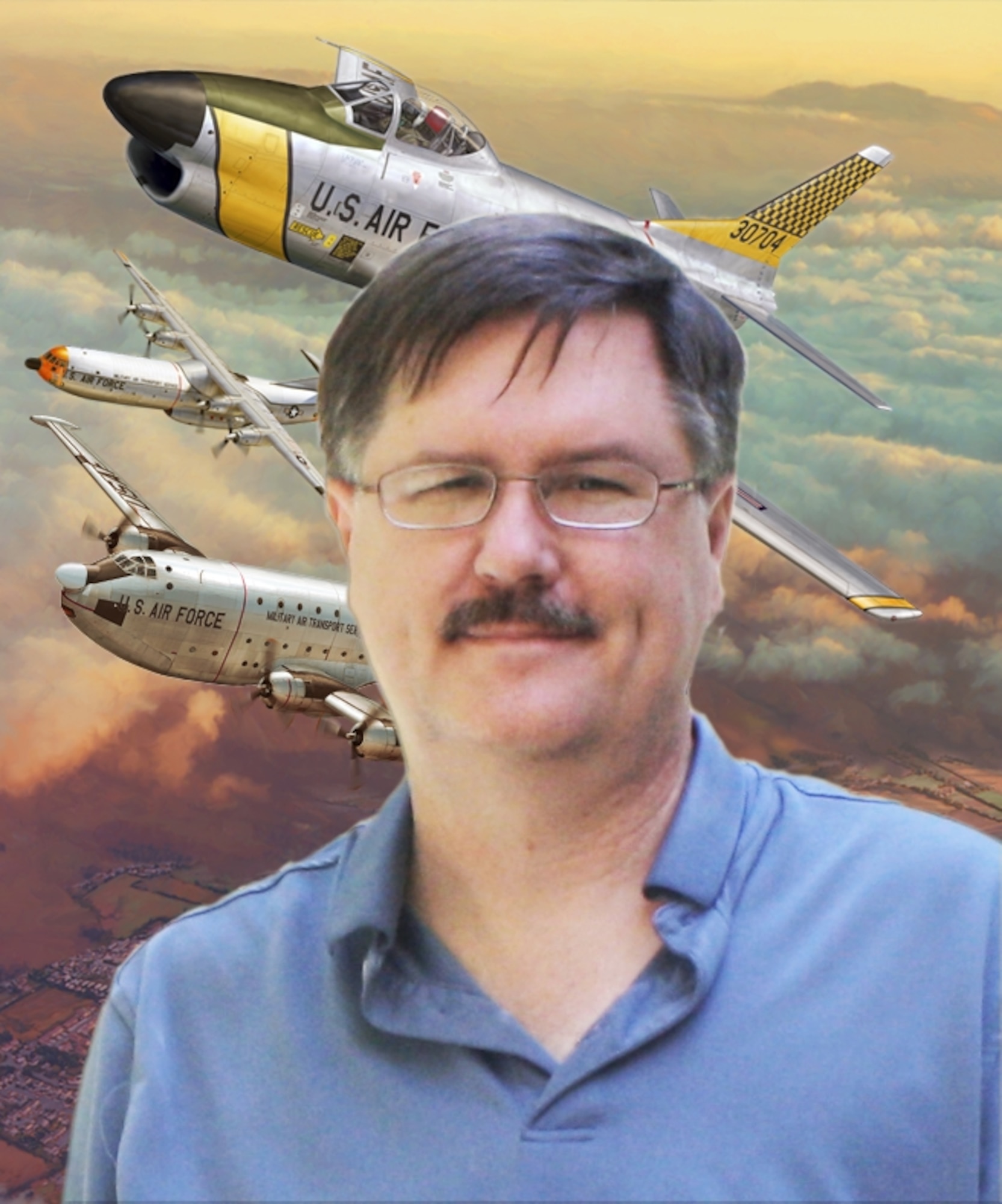 Stu Sheppard poses in front of one of his works. (Courtesy photo)