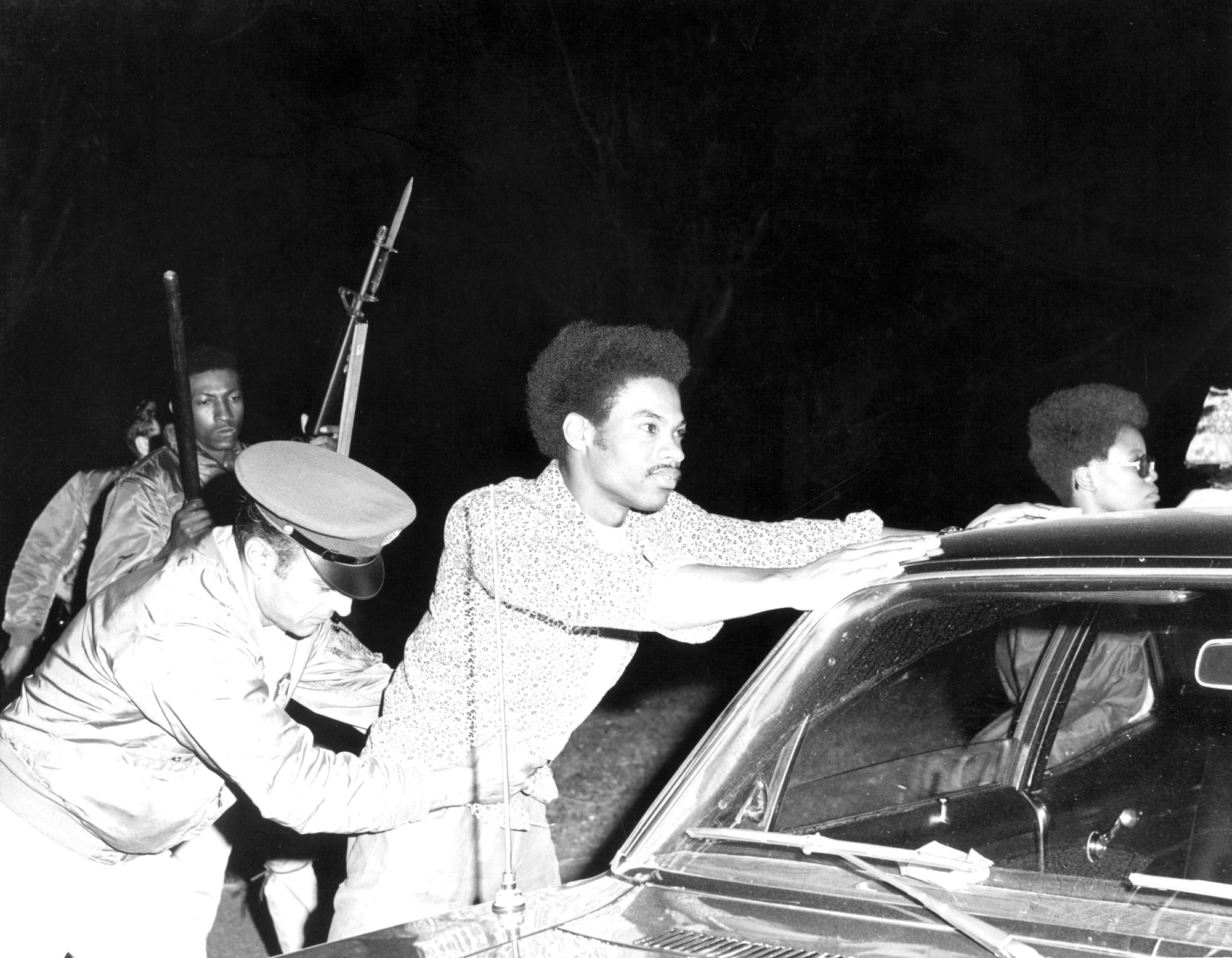 From May 21 to 25, 1971, Travis experienced rioting resulting from tensions in the Airman dormitory area and the Vietnam War. One-hundred and thirty five individuals were arrested, 80 of them detained overnight. The base had to call for police assistance from at least 70 officers from the civilian community. (U.S. Air Force photo)