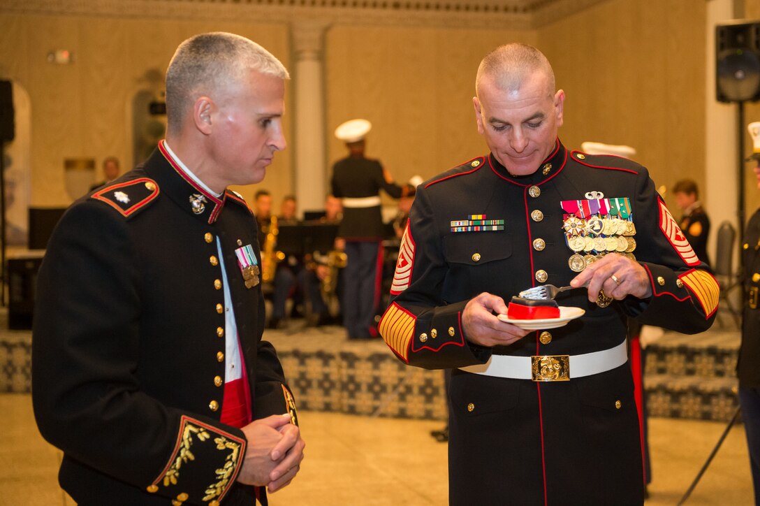 As the honored guest, Marine Corps Sgt. Maj. Bryan B. Battaglia, senior ...