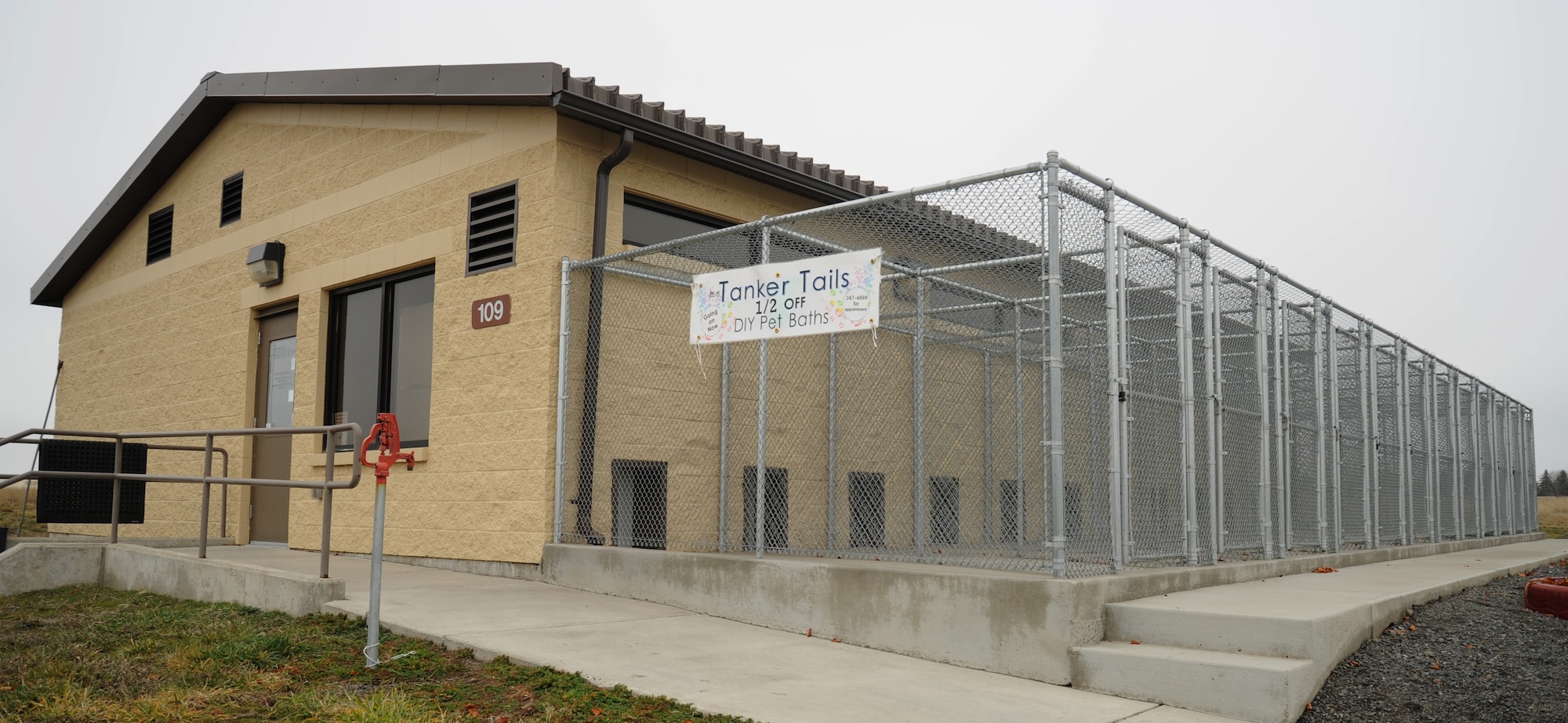 Tanker Tails, located at Fairchild Air Force Base, Wash., is the only Air Force non-appropriated funded kennel run strictly by profit in the continental United States. The kennel has 12 indoor and outdoor dog kennels, two indoor dog condos and six cat condos. (U.S. Air Force photo by Staff Sgt. Samantha Krolikowski/ Released) 