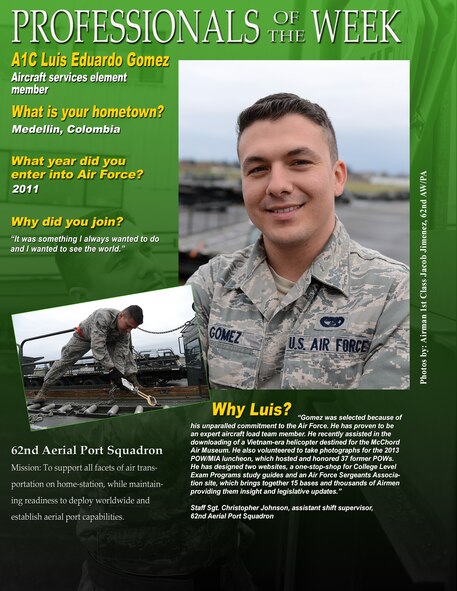 Airman 1st Class Luis Eduardo Gomez (U.S. Air Force graphic/Adamarie Lewis-Page)