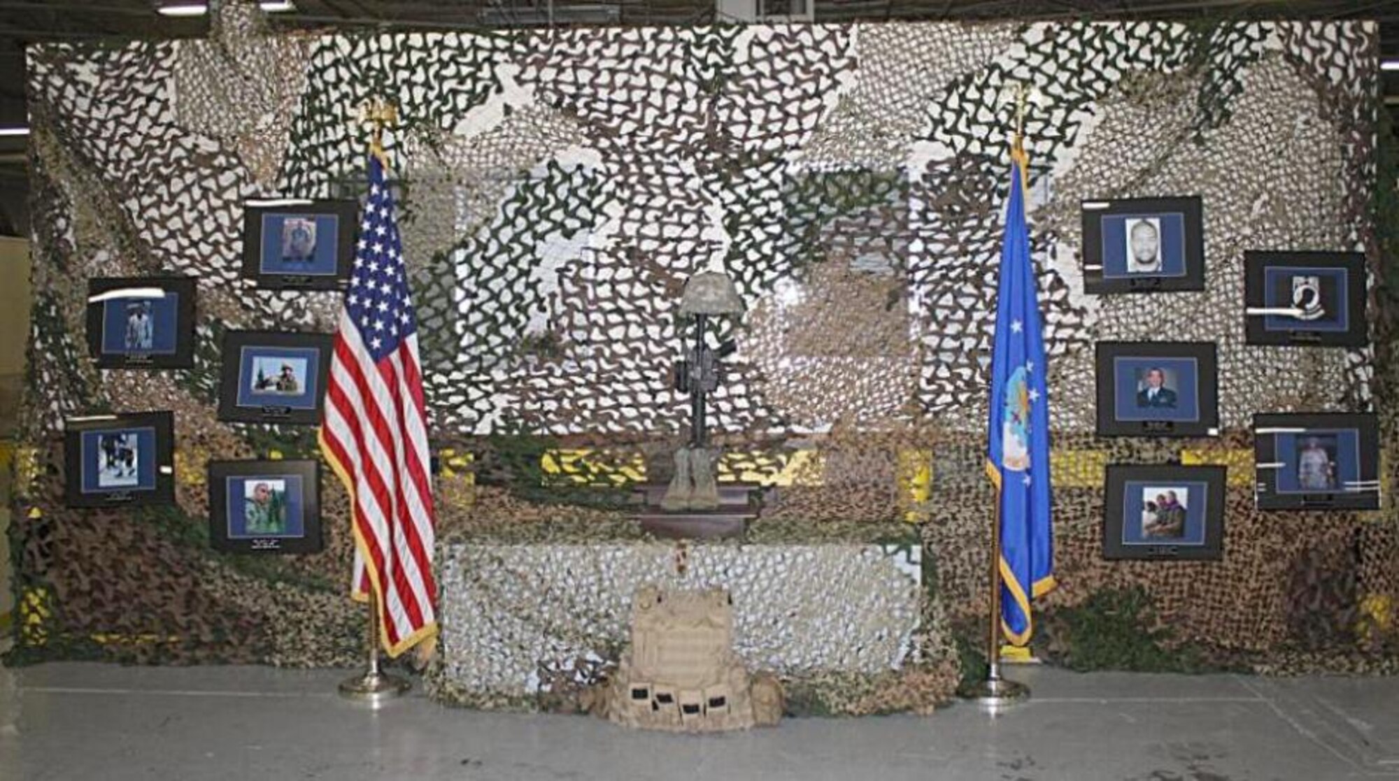 The 75th Logistics Readiness Squadron posted nine photos of Logistics Readiness personnel who gave their lives during Operations Iraqi Freedom and Enduring Freedom in a solemn ceremony on Nov. 8. A photo of the Missing in Action/POW flag honored all those in all services who did not make it back.