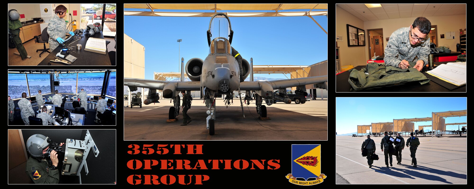 The 355th Operations Group consists of five squadrons and over 300 personnel employing 83 A-10C aircraft and an AN/TPS-75 radar system. It provides war-fighters with forces for close air support, forward air control, combat search and rescue.