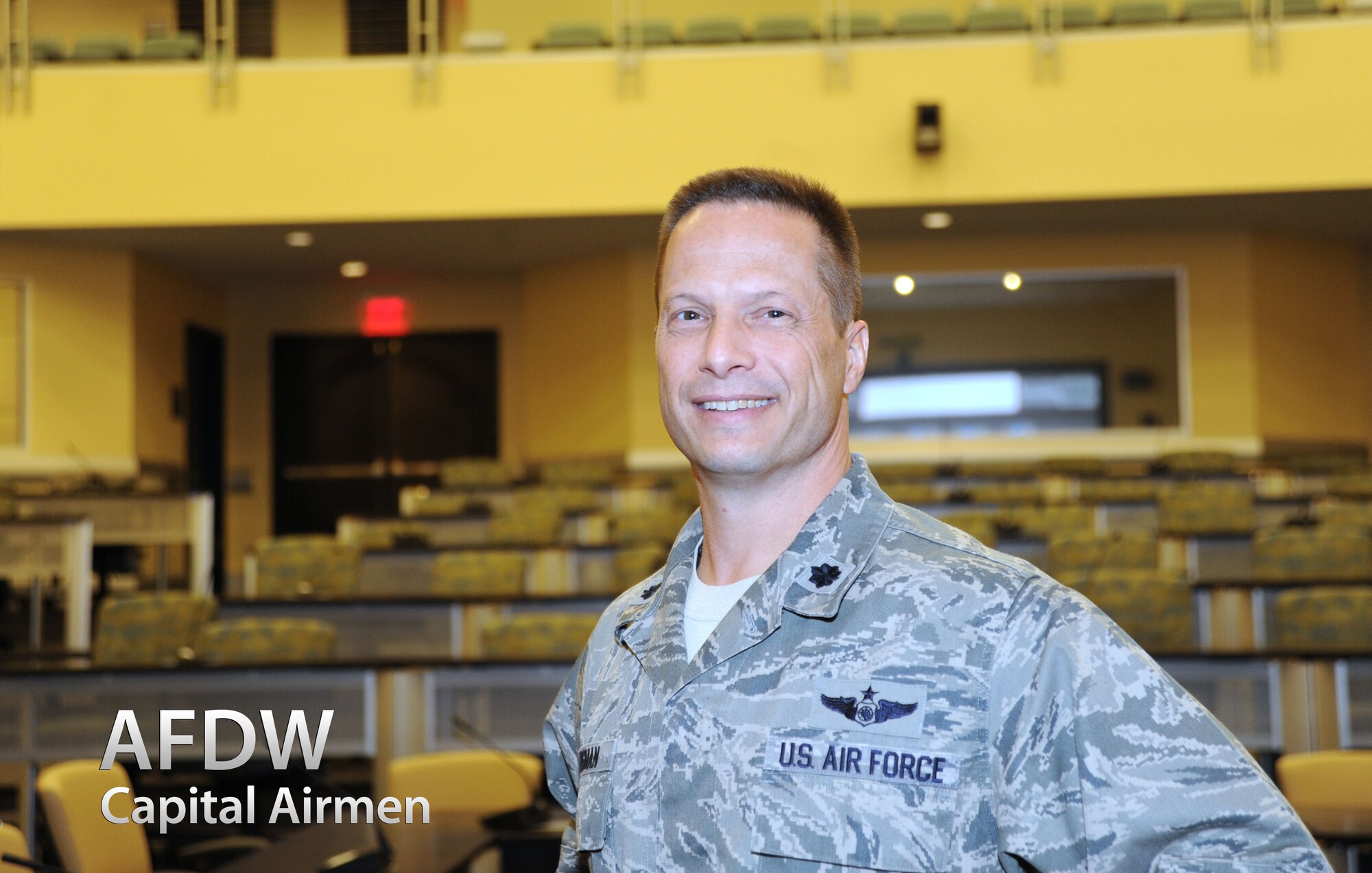 Lt. Col. William Bergman, Air Force District of Washington Jacob E. Smart Building deputy director, Joint Base Andrews, Md., is an AFDW Capital Airman. (U.S. Air Force photo/Tech. Sgt. Tammie Moore)