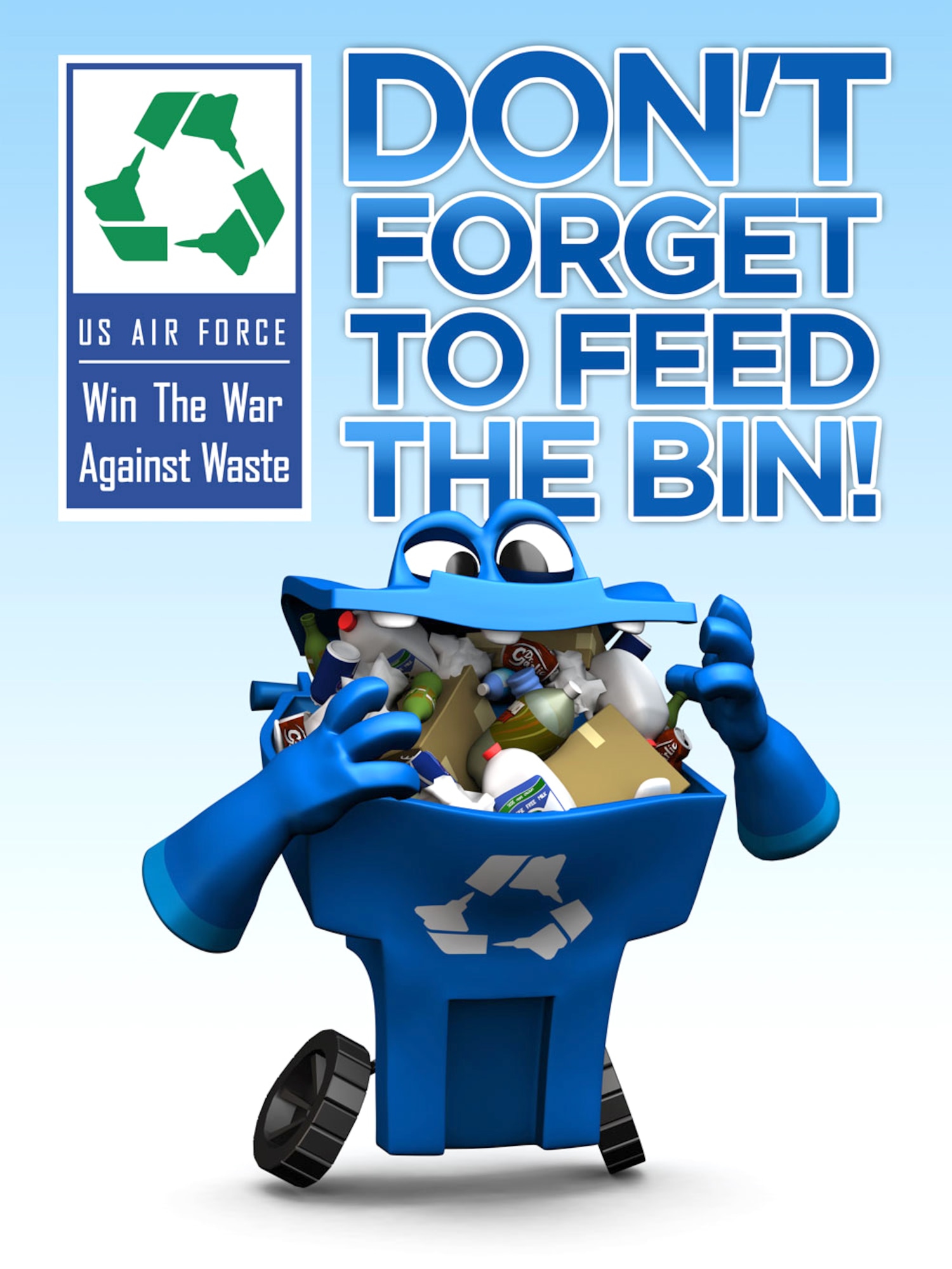 The Recycling Center, in Building 126, is an excellent resource for recycling cans, bottles or paper. (U.S. Air Force graphic)