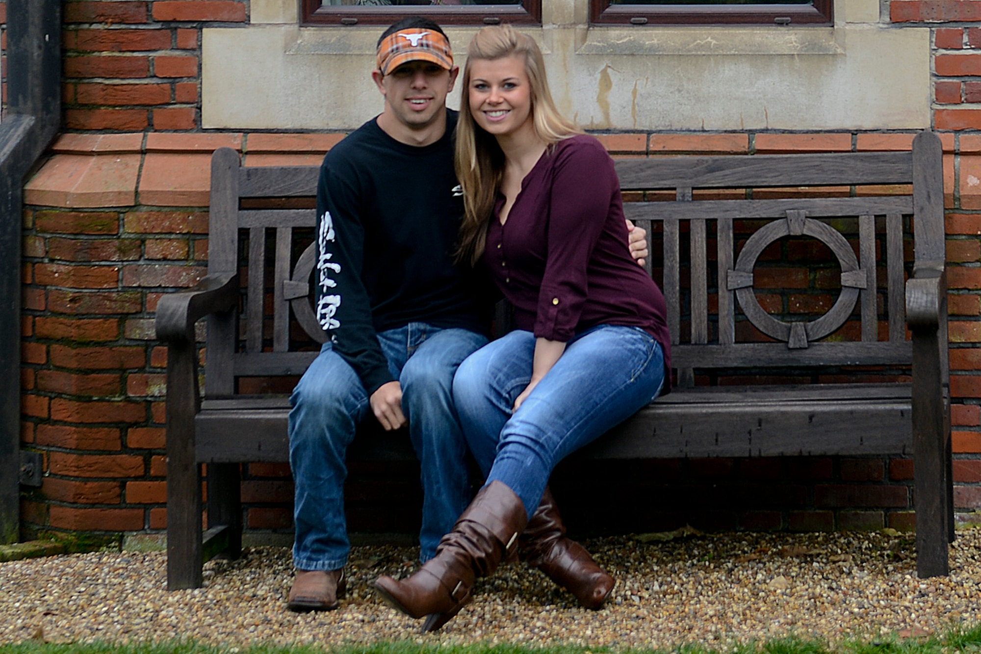 My wife Katie sits with me during a marriage care retreat at Dunston Hall in Norwich, England, Nov. 2, 2013. Katie and I have been married more than one year, and the retreat gave us tools to enrich and instill positive ways in a lasting marriage. (U.S. Air Force photo by Airman 1st Class Trevor T. McBride/Released) 