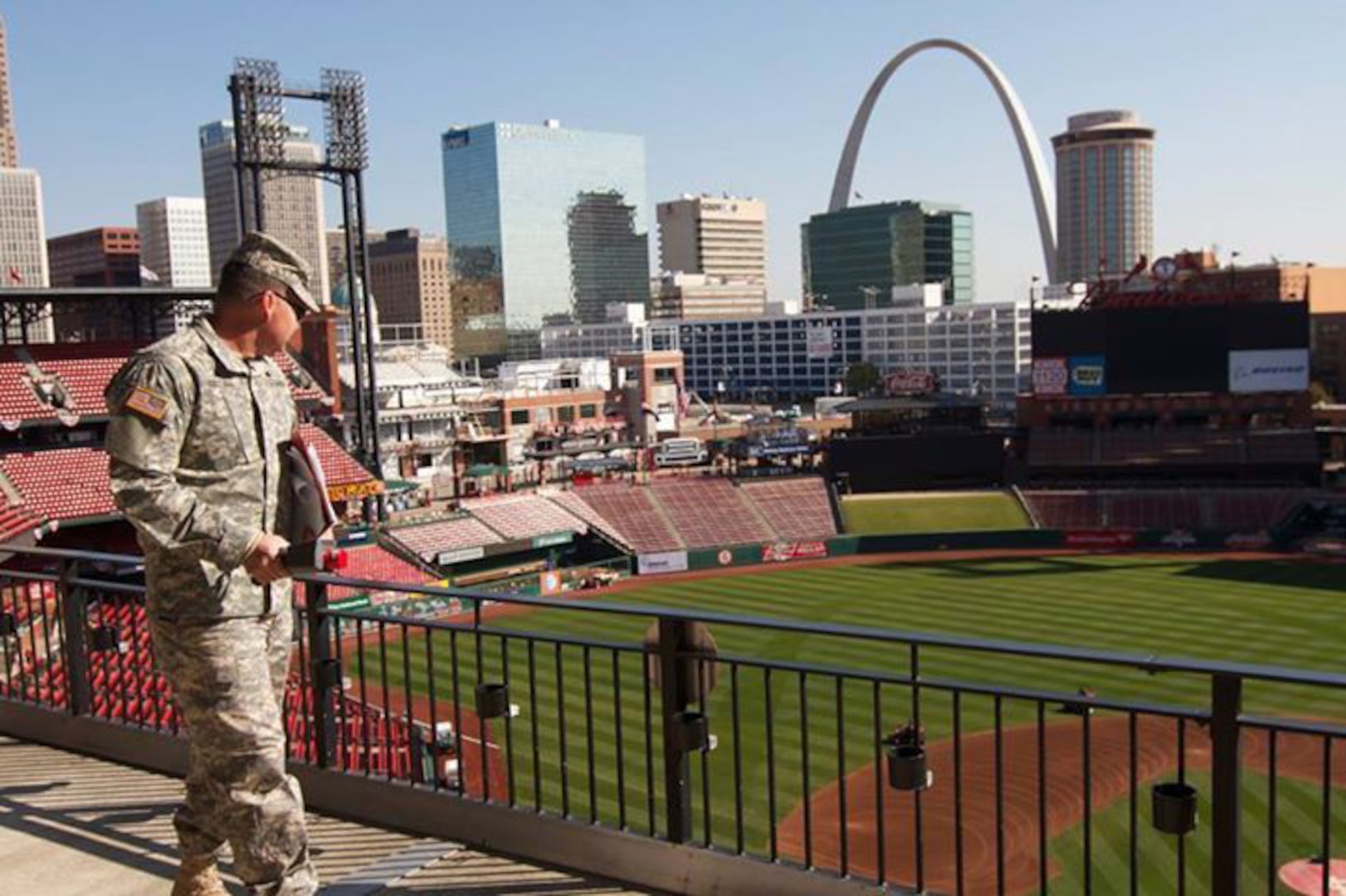 Members of the Missouri National Guard 7th Weapons of Mass Destruction Civil Support Team were on hand at Busch Stadium to support safety and security measures during the 2013 World Series.