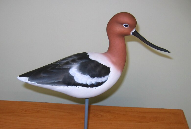 An Avocet decoy, created by Savannah District Regulatory Chief David Lekson.