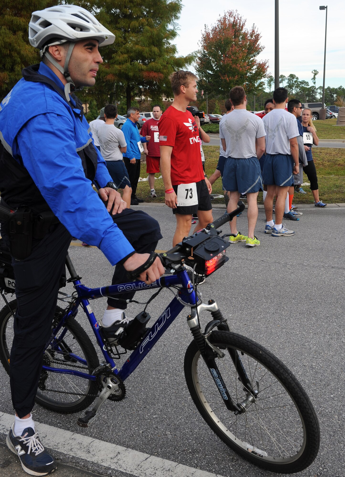 Air Commandos and their escorts gather for the 4th annual 5k fun run at the Aderholt Fitness Center on Hurlburt Field, Fla., Nov. 12, 2013.  The run supported the Combined Federal Campaign fundraising initiative, which is the world's largest annual workplace charity campaign. (U.S. Air Force photo/Senior Airman Kentavist P. Brackin)