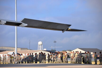 The 433rd Airlift Wind held a wing-wide FOD walk on Nov. 17 during a Unit Training Assembly. The Airmen competed in a search for foreign object damage on the flight line to include two commander's coins. FOD can range from wires, screws and rocks. All can damage a plane's engine which in turn can delays a mission and cost the government money to repair the aircraft. (U.S. Air Force photo/Technical Sgt. Carlos J. Trevino)