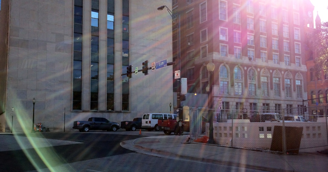 Houston Street is now one way in the direction opposite of the way the motorcade made that slow, sharp turn onto Elm Street, Nov. 22, 1963.