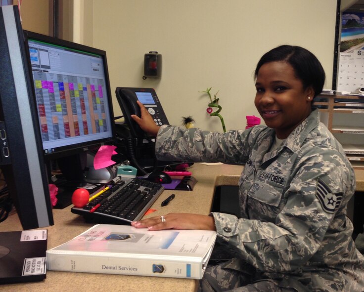 Staff Sgt. Jasmine Phillips, 92nd Medical Group dental records and reception NCO, has been selected as a member of Team Fairchild's elite, Fairchild's Finest, at Fairchild Air Force Base, Wash. (Courtesy Photo)