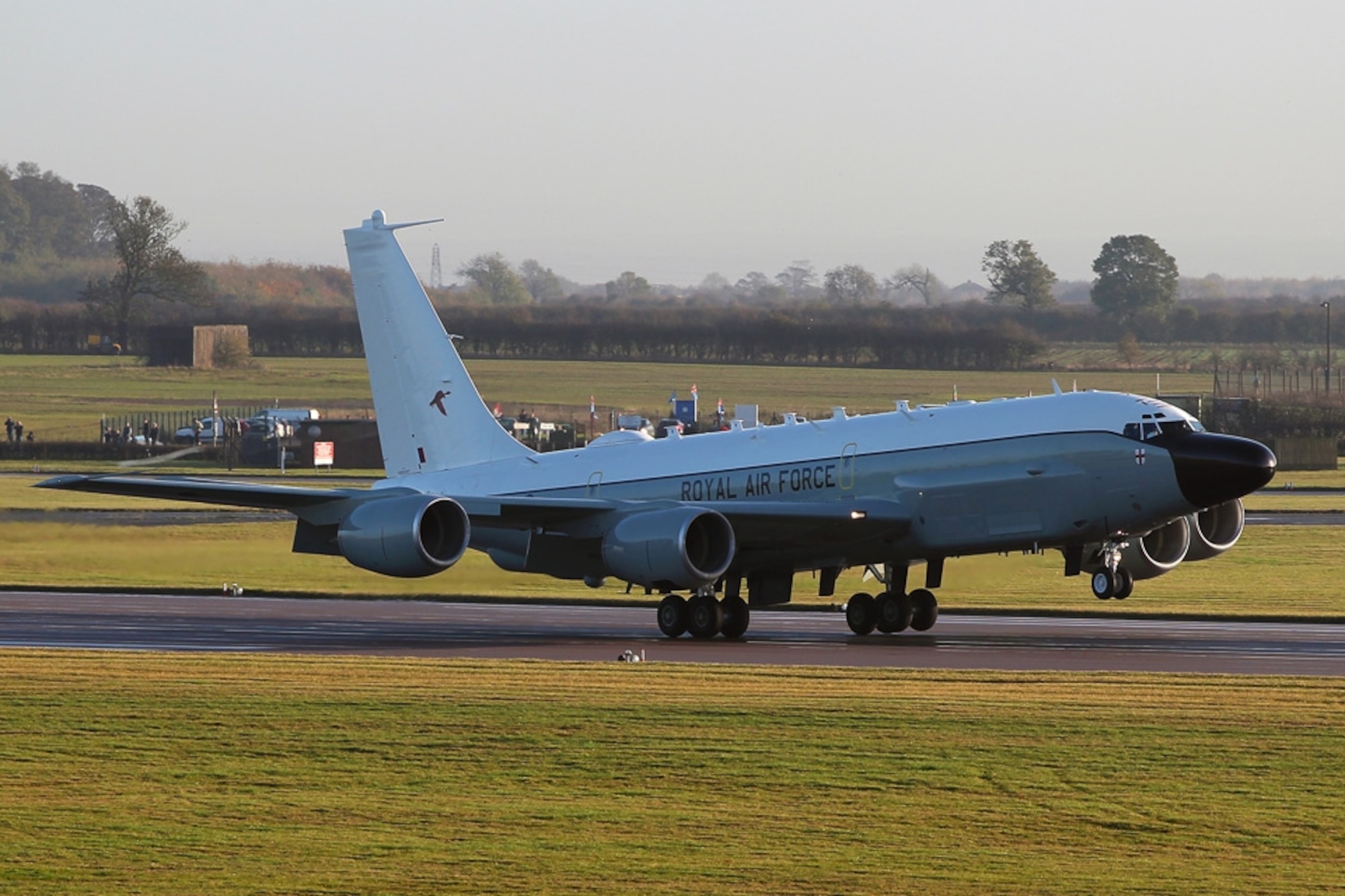 The first three RIVET JOINT signals intelligence aircraft has been delivered to the UK ahead of its entry into service with the RAF next year. (Courtesy photo)