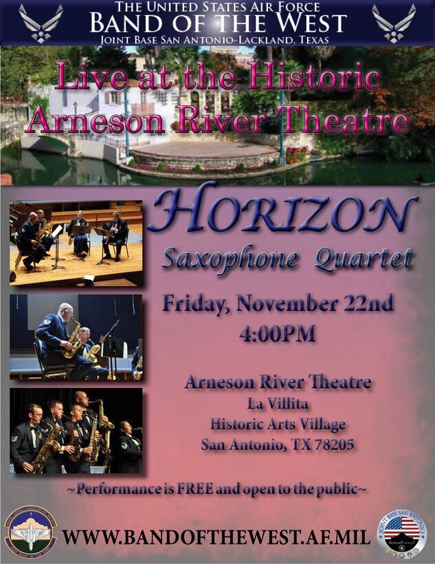 Horizon Sax Quartet Arneson Theater Flyer
