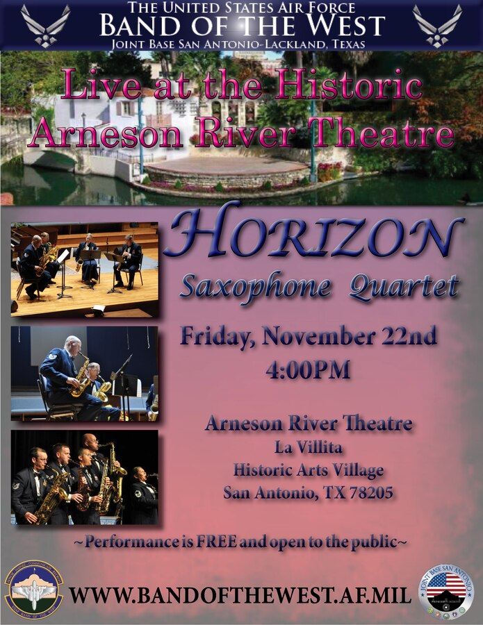 Horizon Sax Quartet Arneson Theater Flyer