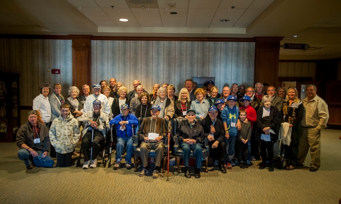 The 781st Bombardier Group has held an annual reunion for more than 30 years and this year the host city was Charleston, S.C. While visiting the city, the veterans were given the opportunity to experience the mission at Joint Base Charleston during a base tour. The men are veterans of World War II and were accompanied by their family and loved ones. (U.S. Air Force photo / Senior Airman Tom Brading) 