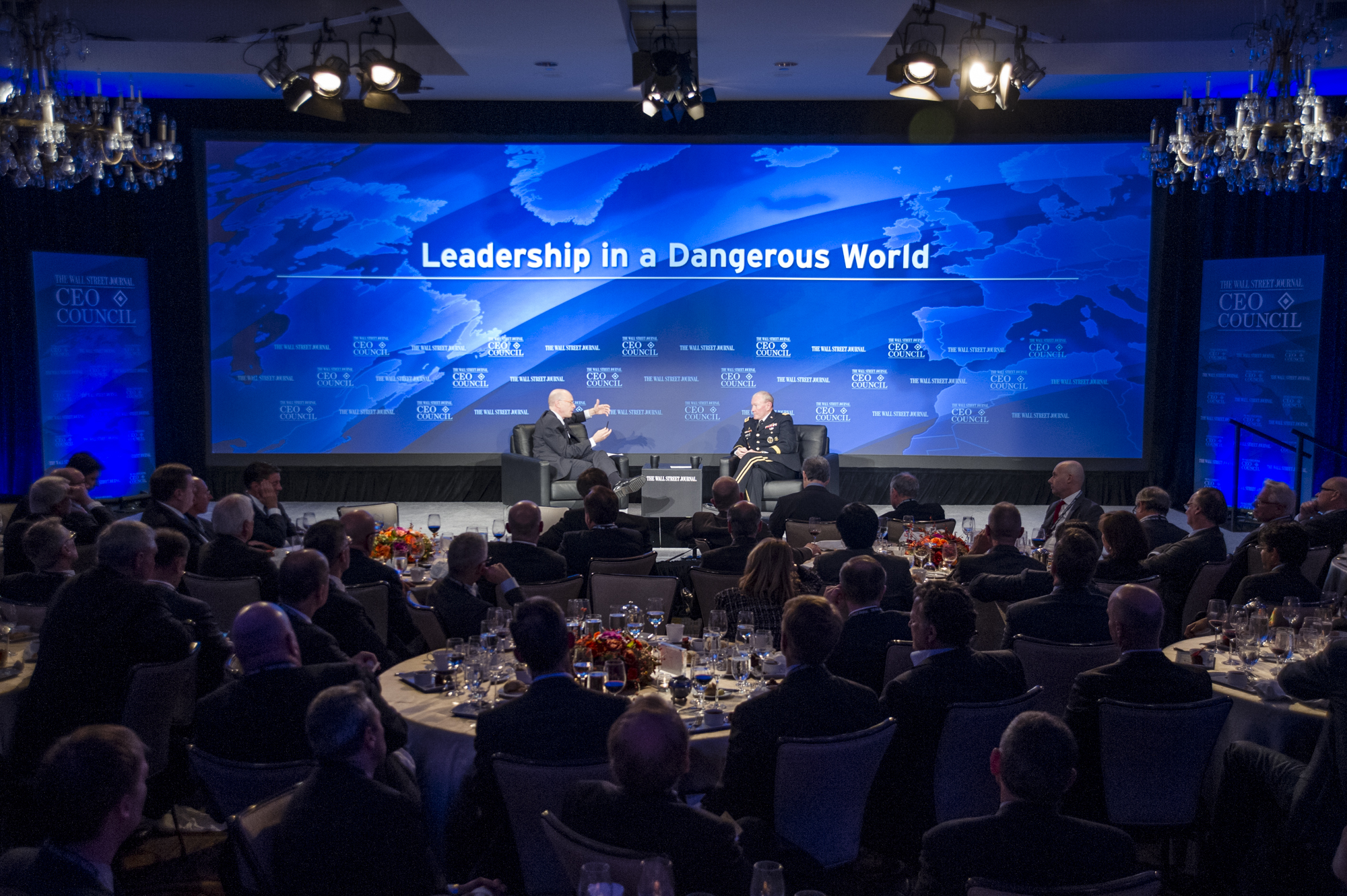 Army Gen. Martin E. Dempsey, right, chairman of the Joint Chiefs of