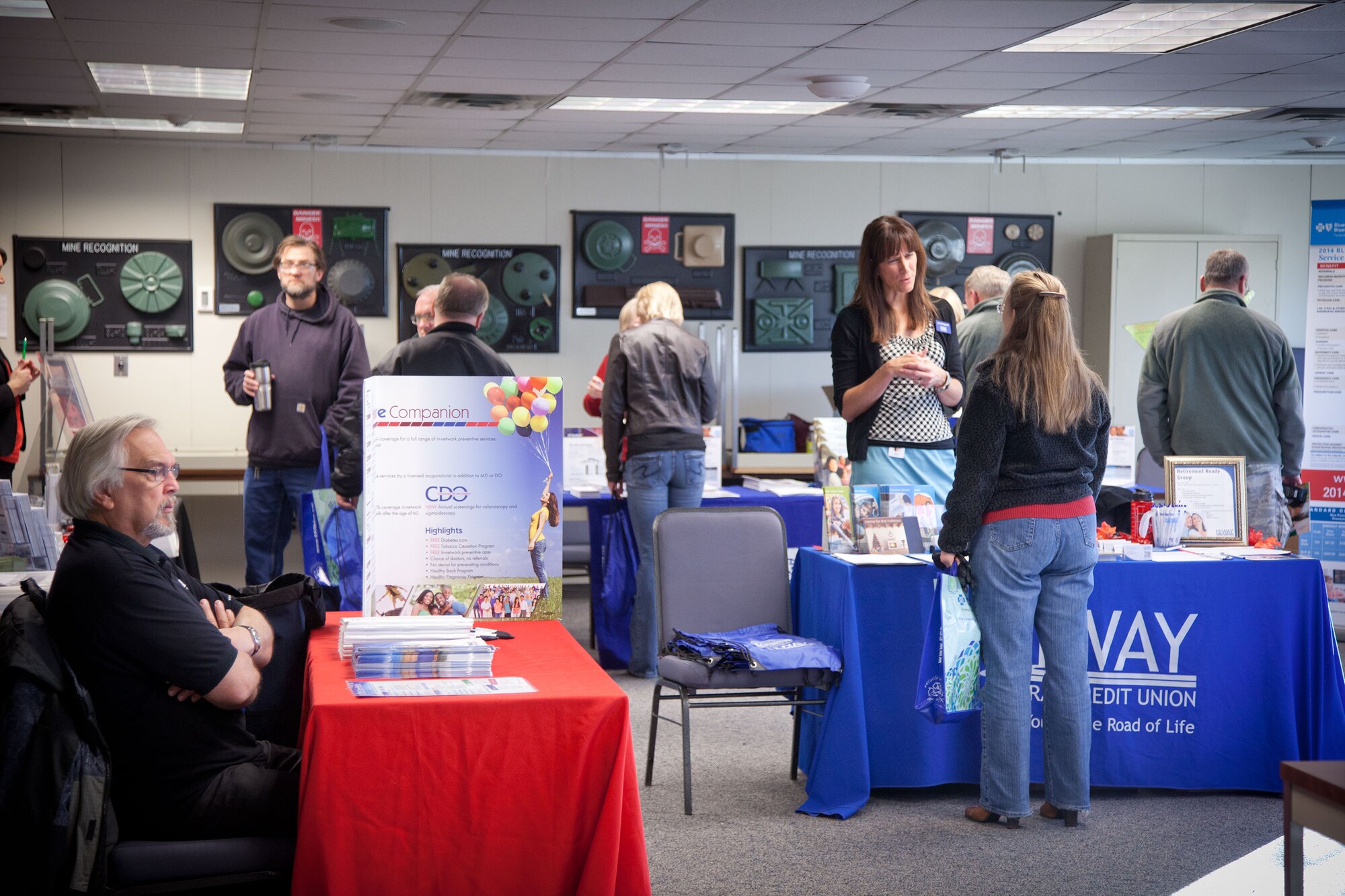 The annual Health Fair is held at the 934th Airlift Wing to give employees an opportunity to speak with represntatives from various healthcare organizations and obtain current information about plans to assist them in making the best possible choices during this year's open season.  (U.S. Air Force photo/Shannon McKay)