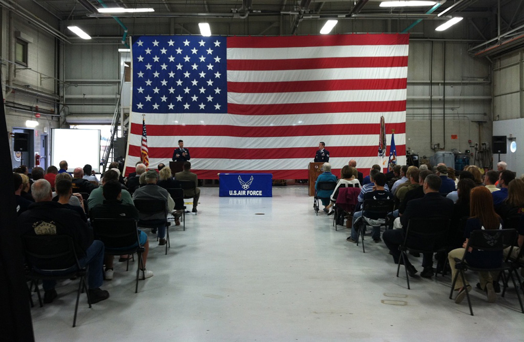Bill Steffens, an Air Force veteran who served from 1943-1953, was honored in a ceremony Oct. 17 in Traverse City, Mich. Steffens designed the pararescue patch in 1952 for a contest when he was stationed at Hickam Air Force Base, Hawaii, as a staff sergeant. (U.S. Air Force photo)