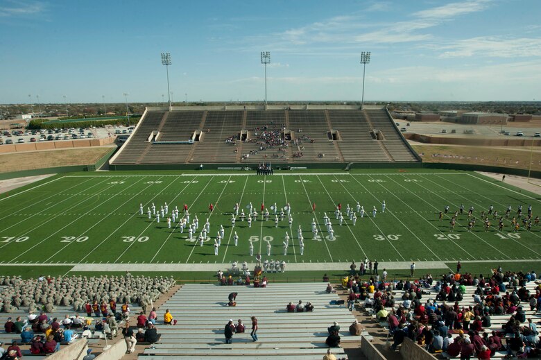 College Honors Military At Football Game Sheppard Air Force Base