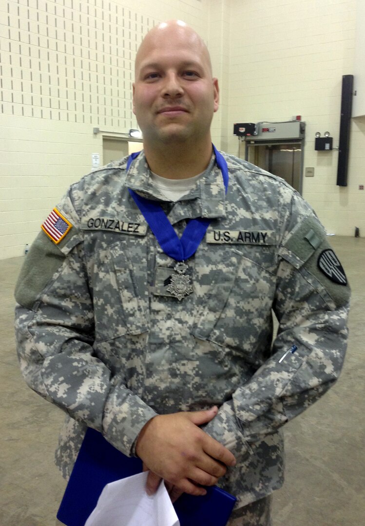 New York Army National Guard Sgt. Martin Gonzalez received the New York State Medal of Valor in a ceremony at Camp Smith, N.Y., on Nov. 17. The Medal of Valor is presented for acts of valor, heroism, courage or gallantry in either a civilian or a military capacity, and is the highest state award a member of the National Guard can receive.