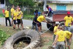 The U.S Embassy's Youth Action Network teamed up with U.S. Army ROTC cadets for a community service event in Linden, Guyana.