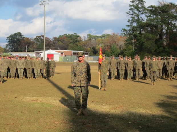 6th Marine Regiment, 2nd Marine Division, Change of Command Ceremony from Captain Sell to Captain Fellows.