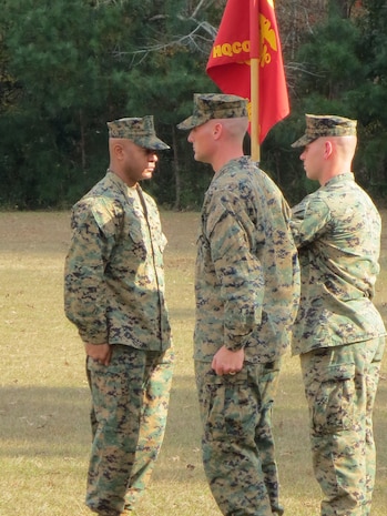 6th Marine Regiment, 2nd Marine Division, Change of Command Ceremony from Captain Sell to Captain Fellows.