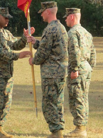 6th Marine Regiment, 2nd Marine Division, Change of Command Ceremony from Captain Sell to Captain Fellows.