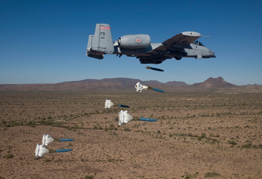 A-10C Thunderbolt II “Warthogs” with the 188th Fighter Wing, Arkansas Air National Guard conduct close-air support training near Davis-Monthan Air Force Base, Ariz. (Photo by Jim Haseltine)