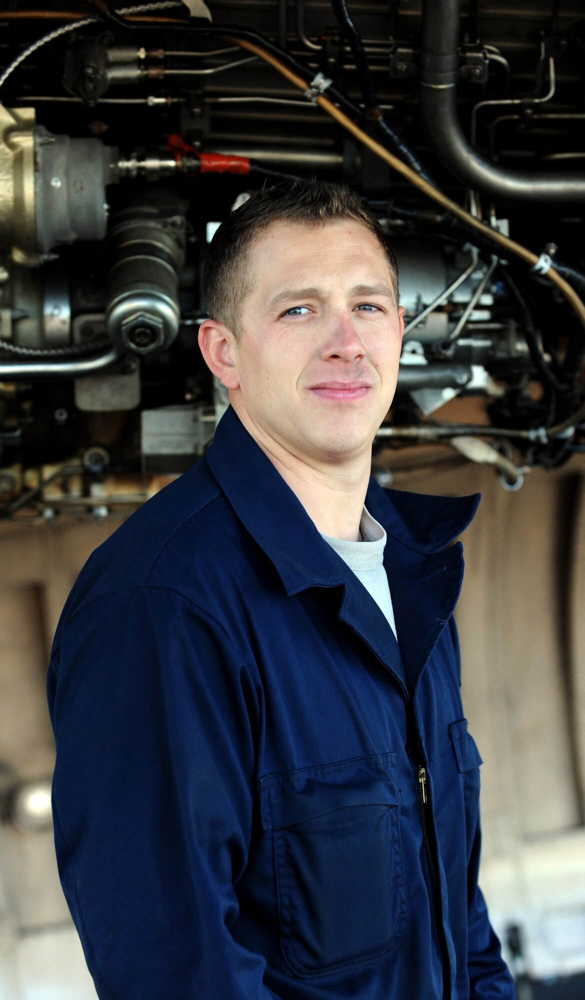 U.S. Air Force Staff Sgt. Ryan Blanton, 7th Aircraft Maintenance Squadron, maintains the engines of the B-1 bomber Nov. 17, 2013, at Dyess Air Force Base, Texas. Blanton has been in the Air Force since 2005 and has been working on B-1?s for four years. ?I?ve worked on several aircraft in my career, but the B-1 has definitely the got to be my favorite; its challenging to work on, but I like it,? he said. (U.S. Air Force photo by Airman 1st Class Alexander Guerrero/Released)