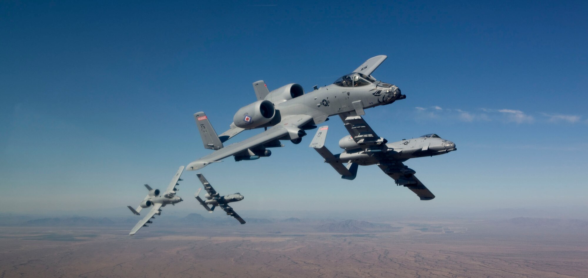 A-10C Thunderbolt II “Warthogs” with the 188th Fighter Wing, Arkansas Air National Guard conduct close-air support training near Davis-Monthan Air Force Base, Ariz. (Photo by Jim Haseltine)