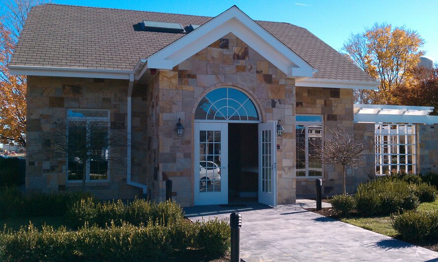 The Meditation Pavilion located across from the Fisher House for Families of the Fallen, Dover Air Force Base, Del., offers additional space for families who travel to Dover for a dignified transfer. (U.S. Air Force photo) 