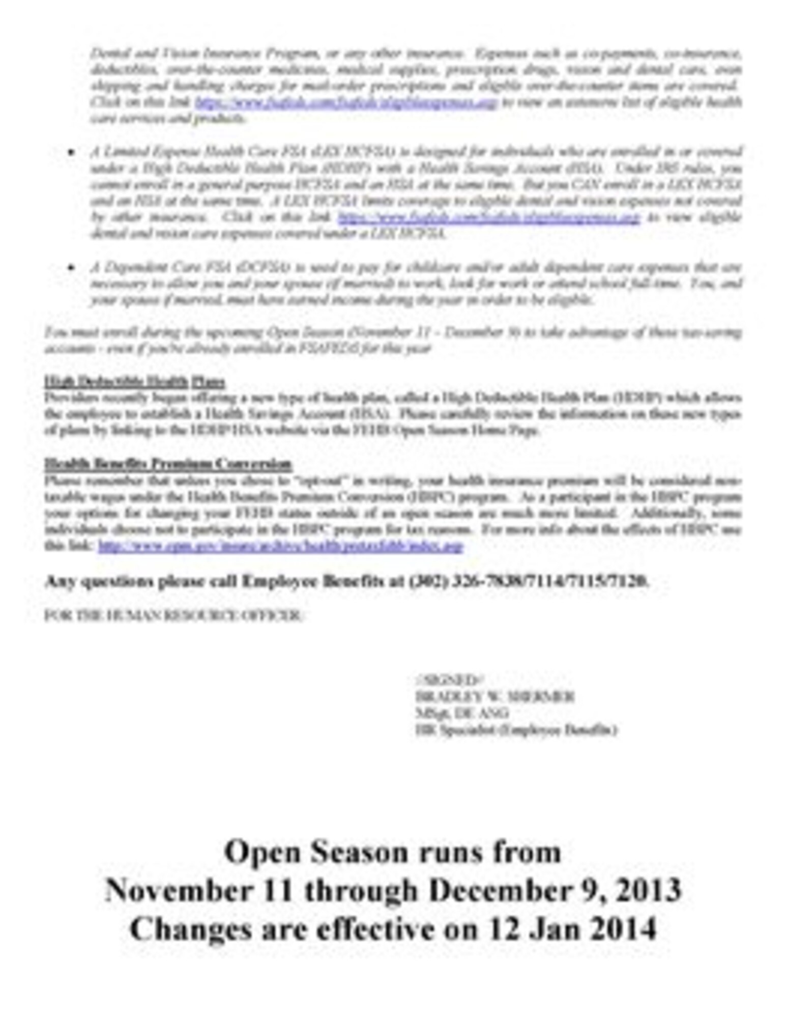 HRIL 2013-19 FEHB Open Season for 2014 - Page 3 of 3