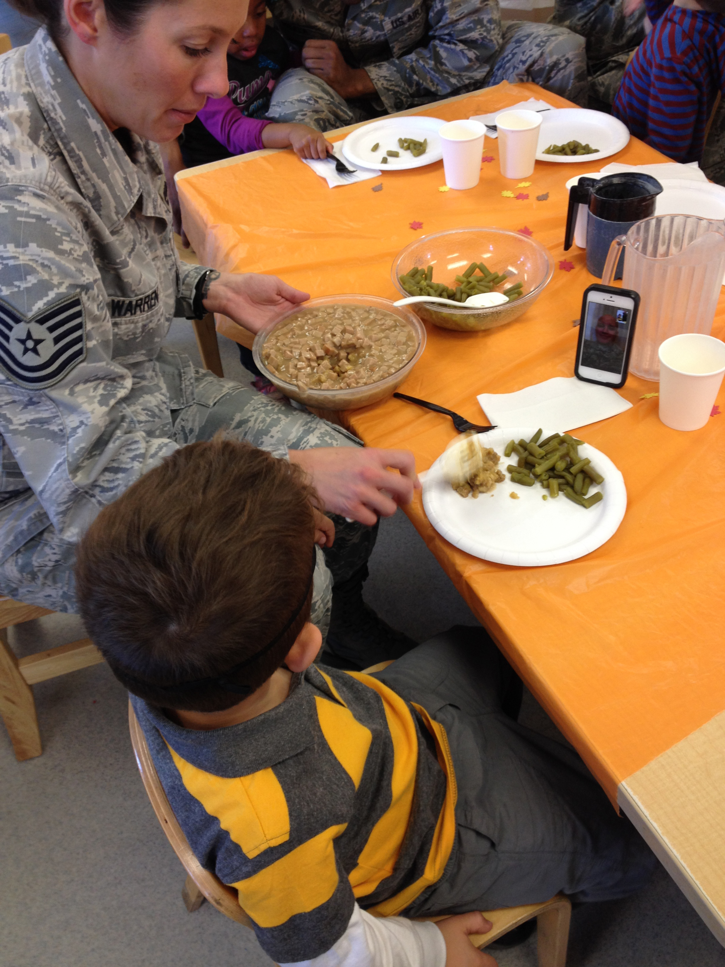 Deployed dad doesn't miss son's Thanksgiving luncheon > Dover Air Force