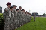 Soldiers and airmen of the Ky. National Guard practice for their duties as the Winner's Circle security contingent at Churchill Downs for the Kentucky Oaks and Derby horse races on Friday and Saturday, May 1-2, 2009.