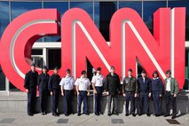 Eleven students from the Air Force Air Command and Staff College visited CNN Headquarters and the Defense Video and Imagery Distribution System in Atlanta, Nov. 20, as part of their elective course “The War for Public Opinion.” The course, produced by the U.S. Air Force Public Affairs Center of Excellence at The Air University, provides future leaders with an understanding of the impact of modern global information environment and the need for members of the armed forces at every level to be prepared to communicate effectively with the public they serve. (U.S. Air Force photo by Lt. Col. Don Langley)