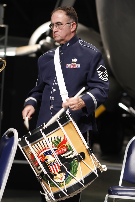 MSgt Tom Shriver performs for the Doolittle Tokyo Raiders Final Toast and Celebration. November 9, 2013. National Museum of the United States Air Force. (Photo by TSgt Leo Smith)