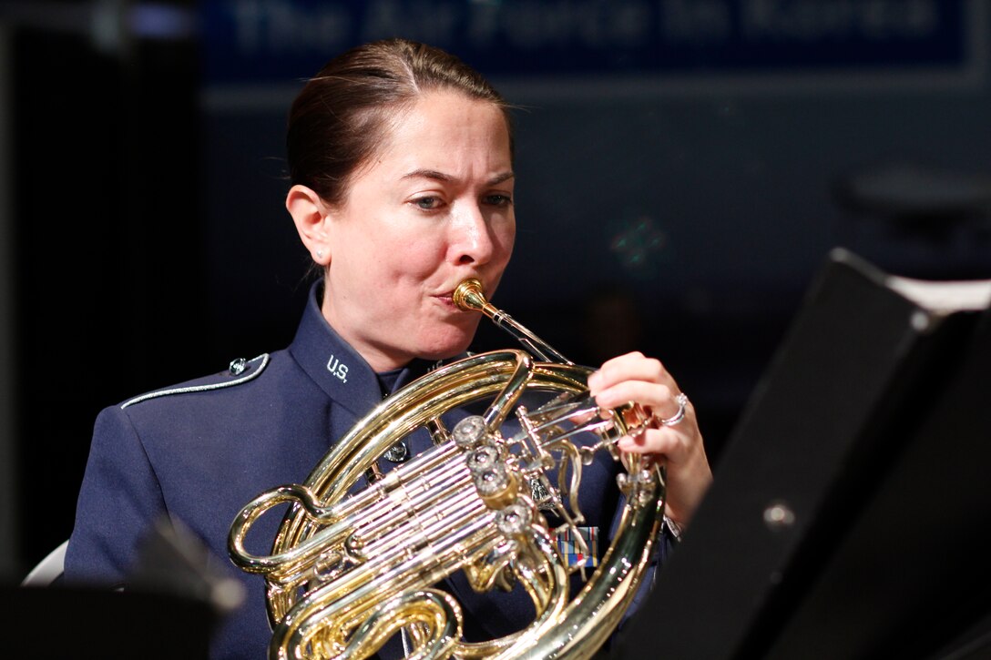SSgt Renee Parcell performs for the Doolittle Tokyo Raiders Final Toast and Celebration. November 9, 2013. National Museum of the United States Air Force. (Photo by TSgt Leo Smith)
