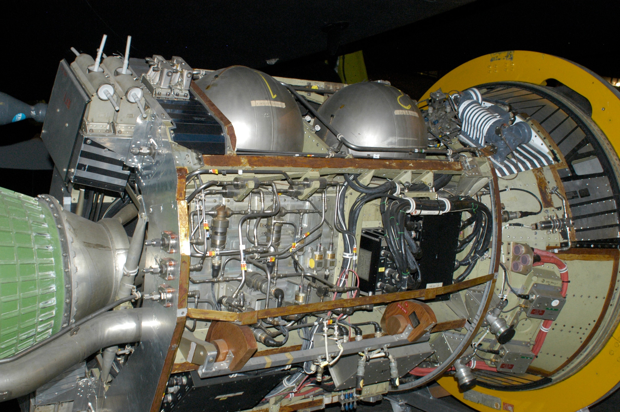 DAYTON, Ohio -- Gambit 3 KH-8 is one of three formerly classified reconnaissance satellites now on display at the National Museum of the U.S. Air Force. The three satellites were among the most important U.S. photo reconnaissance systems used from the 1960s to the 1980s, and played a critical role in winning the Cold War and maintaining U.S. national security. (U.S. Air Force Photo) 
