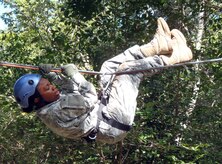 Members of Joint Task Force-Bravo's Medical Element took part in a team building exercise in Comayagua, Honduras, Nov. 21-22, 2013.  During the exercise, MEDEL members worked together as a team to overcome several physically demanding obstacles in order to enhance camaraderie and unit cohesion.  (Photo by U.S. Army Sgt. Courtney Kreft)